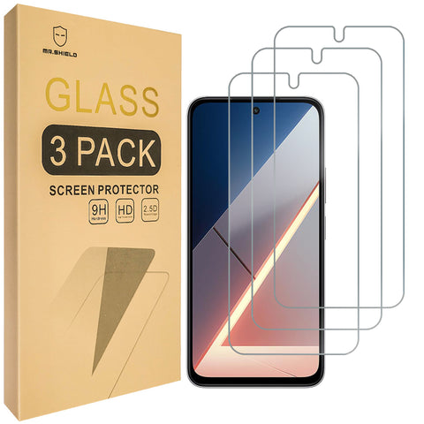 Mr.Shield Screen Protector compatible with Xiaomi Poco M7 4G / Poco M7 Plus 5G [Tempered Glass] [3-PACK] [Japan Glass with 9H Hardness]