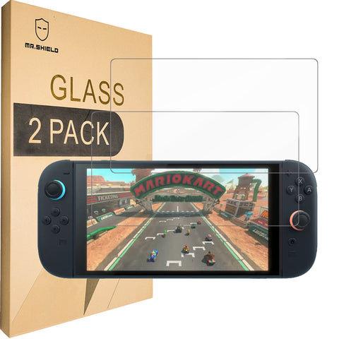 Mr.Shield Screen Protector compatible with Nintendo Switch 2 [Tempered Glass] [2-PACK] [Japan Glass with 9H Hardness]