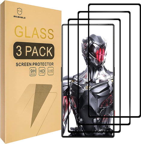 Mr.Shield [3-Pack] Screen Protector For ZTE nubia (RED MAGIC 8 Pro) / Red magic 8 Pro+ [Japan Tempered Glass] [9H Hardness] [Full Screen Glue Cover] Screen Protector