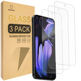 Mr.Shield Screen Protector compatible with Google Pixel 9A [Fingerprint Unlock Compatible] [Tempered Glass] [3-Pack] [Japan Glass with 9H Hardness]
