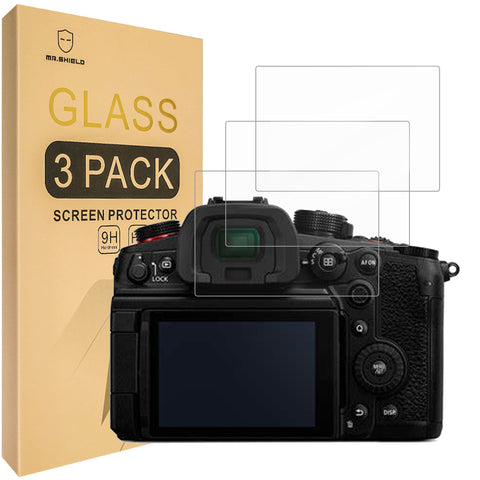 Mr.Shield Screen Protector compatible with Panasonic GH6/GX9/GX85 [Tempered Glass] [3-PACK] [Japan Glass with 9H Hardness]