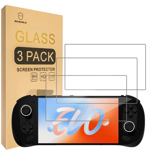 Mr.Shield Screen Protector compatible with AYANEO Pocket EVO [Tempered Glass] [3-PACK] [Japan Glass with 9H Hardness]