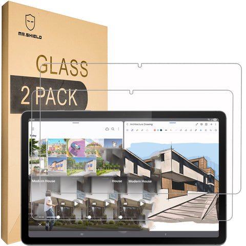 Mr.Shield Screen Protector compatible with Samsung Galaxy Tab S10 Lite / S10 FE / S9 FE (10.9 inch) / Tab S9 (11 inch) [Tempered Glass] [2-PACK] [Japan Glass with 9H Hardness]