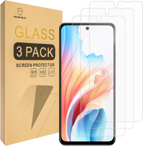 Mr.Shield Screen Protector compatible with Oppo A79 5G / Oppo A2 5G [Tempered Glass] [3-PACK] [Japan Glass with 9H Hardness]