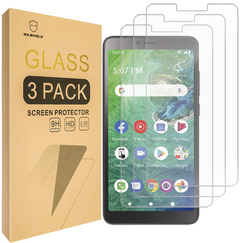 Mr.Shield [3-Pack] Designed For ALCATEL TCL A2 A507DL [Tempered Glass] [Japan Glass with 9H Hardness] Screen Protector with Lifetime Replacement
