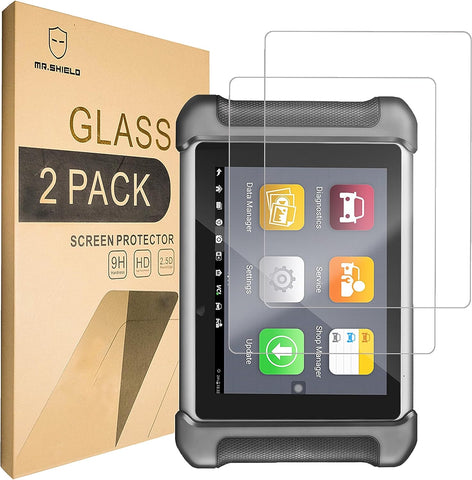 Mr.Shield [2-Pack Screen Protector For Autel MaxiSys MS906BT/MS906/MS906TS, Autel MS906CV [Tempered Glass] Screen Protector [NOT Fit Ms906 pro and Ms906 pro-ts]
