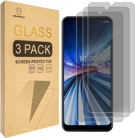 Mr.Shield Privacy [3-Pack]- Screen Protector For Boost Mobile Celero 5G [Tempered Glass] [Anti Spy] Screen Protector with Lifetime Replacement