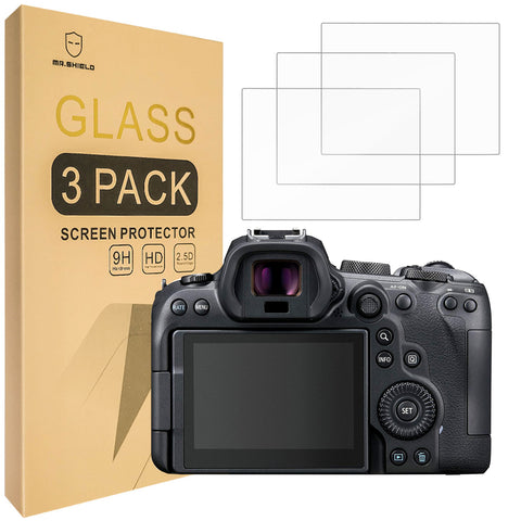 Mr.Shield [3-Pack] Screen Protector For Canon EOS R6 R6II Mark II R7 Camera [Tempered Glass] [Japan Glass with 9H Hardness] Screen Protector with Lifetime Replacement