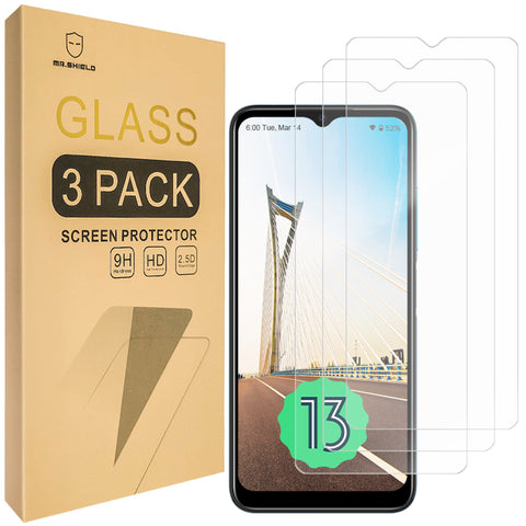 Mr.Shield [3-Pack] Screen Protector For DOOGEE N50 [Tempered Glass] [Japan Glass with 9H Hardness] Screen Protector with Lifetime Replacement