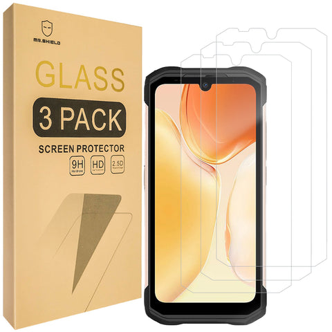 Mr.Shield [3-Pack] Screen Protector For Doogee S99 [Tempered Glass] [Japan Glass with 9H Hardness] Screen Protector with Lifetime Replacement