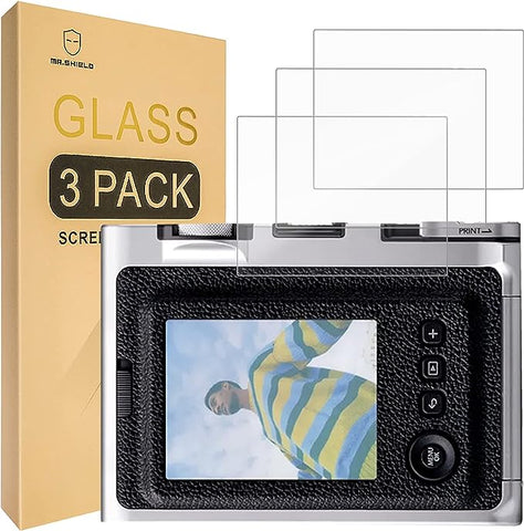 Mr.Shield [3er-Pack] Displayschutzfolie für Fujifilm Instax Mini Evo und X-PRO1 Kamera [Gehärtetes Glas] [Japanisches Glas mit 9H-Härte] Displayschutzfolie mit lebenslangem Ersatz