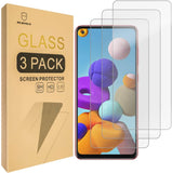 Mr.Shield [3-Pack] Designed For Samsung Galaxy A21 [Tempered Glass] [Japan Glass with 9H Hardness] Screen Protector with Lifetime Replacement