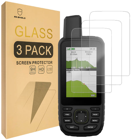 Mr.Shield [3-Pack] Screen Protector For Garmin GPSMAP 67 679 67i 66i 66s 66st 66sr [Tempered Glass] [Japan Glass with 9H Hardness] Screen Protector Foils