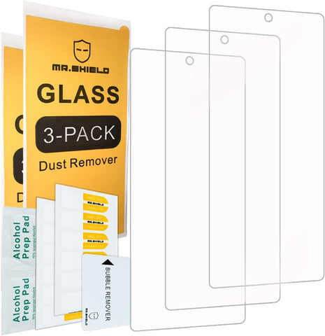 Mr.Shield [3-PACK] Designed For Google Pixel 6 [Cut Out For Camera Version] [Tempered Glass] [Japan Glass with 9H Hardness] Screen Protector with Lifetime Replacement