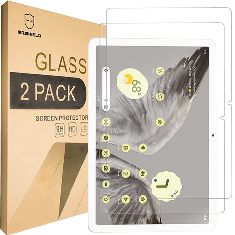 Mr.Shield [2-Pack] Screen Protector For Google Pixel Tablet [Tempered Glass] [Japan Glass with 9H Hardness] Screen Protector