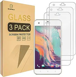 Mr.Shield [3er-Pack] Displayschutzfolie aus gehärtetem Glas für HTC Desire 10 Pro mit lebenslangem Ersatz
