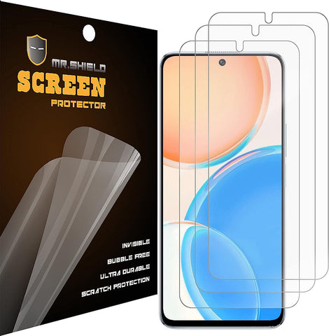 Mr.Shield [3-Pack] Designed For Honor X8 4G [NOT fit for 5G Version] Premium Clear Screen Protector (PET Material)