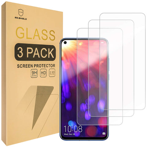 Mr.Shield Designed For Huawei Honor 20 Pro [Tempered Glass] [3-Pack] Screen Protector [Japan Glass with 9H Hardness] with Lifetime Replacement