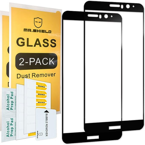 [2-Pack]-Mr.Shield for Huawei Mate 9 [Tempered Glass] [Full Cover] [Black] Screen Protector with Lifetime Replacement