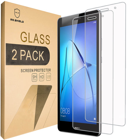 Mr.Shield [2er-Pack] entwickelt für Huawei MediaPad T3 8,0 Zoll [gehärtetes Glas] Displayschutzfolie [0,3 mm ultradünn, 9H-Härte, 2,5D runde Kante] mit lebenslangem Ersatz