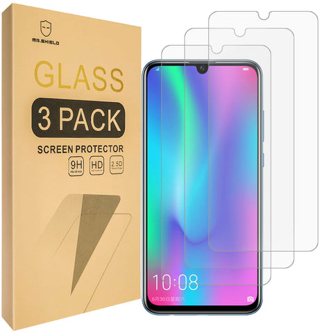 [3-Pack]- Mr.Shield Designed For Huawei Honor 10 [Tempered Glass] Screen Protector [Japan Glass with 9H Hardness] with Lifetime Replacement