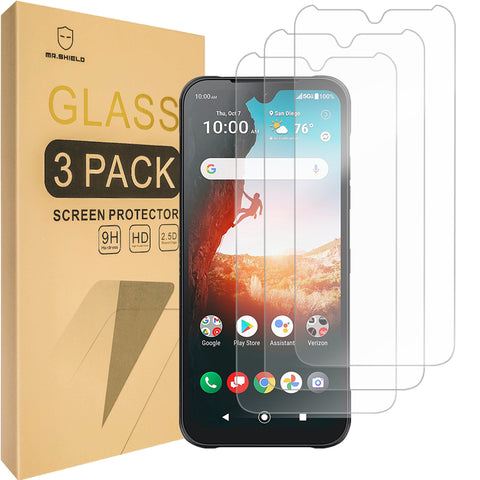 Mr.Shield [3er-Pack] Displayschutzfolie für Kyocera DuraSport 5G UW [gehärtetes Glas] [Japanisches Glas mit 9H-Härte] Displayschutzfolie mit lebenslangem Ersatz