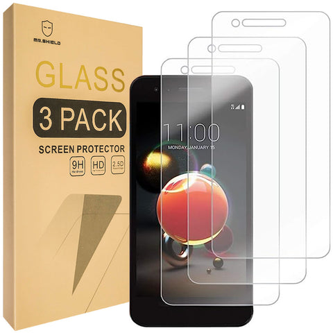 Mr.Shield Designed For LG Aristo 3 Plus [Tempered Glass] [3-PACK] Screen Protector with Lifetime Replacement