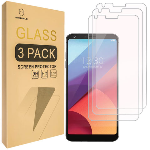 Mr.Shield [3-PACK] Designed For LG G6 Mini/LG Q6 [Tempered Glass] Screen Protector [0.3mm Ultra Thin 9H Hardness 2.5D Round Edge] with Lifetime Replacement