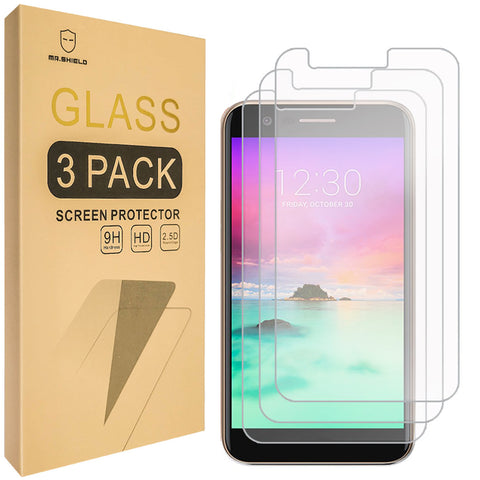 Mr.Shield [3-PACK] Designed For LG K20 V [Tempered Glass] Screen Protector [0.3mm Ultra Thin 9H Hardness 2.5D Round Edge] with Lifetime Replacement