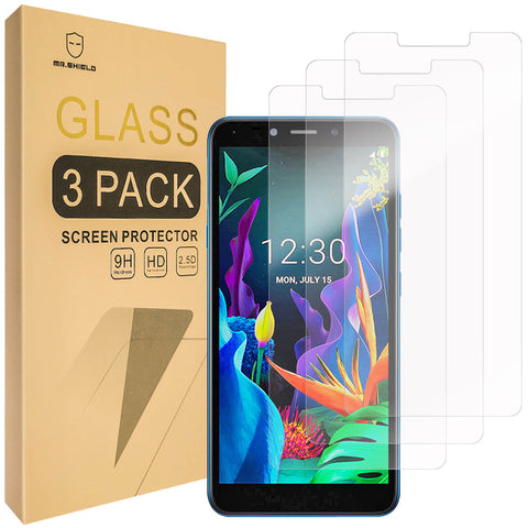 Mr.Shield [3-Pack] Designed For LG K20 (2019) [Tempered Glass] Screen Protector [Japan Glass with 9H Hardness] with Lifetime Replacement