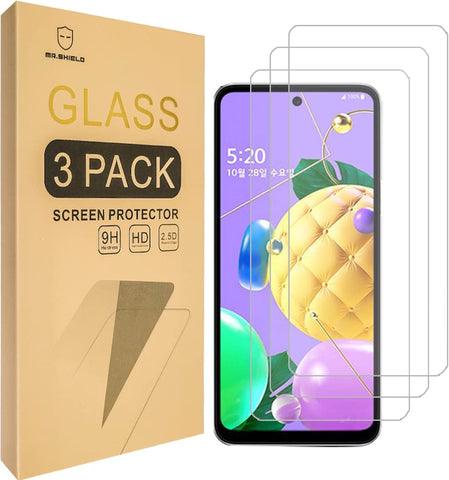 Mr.Shield [3-Pack] Designed For LG K52 [Tempered Glass] [Japan Glass with 9H Hardness] Screen Protector with Lifetime Replacement