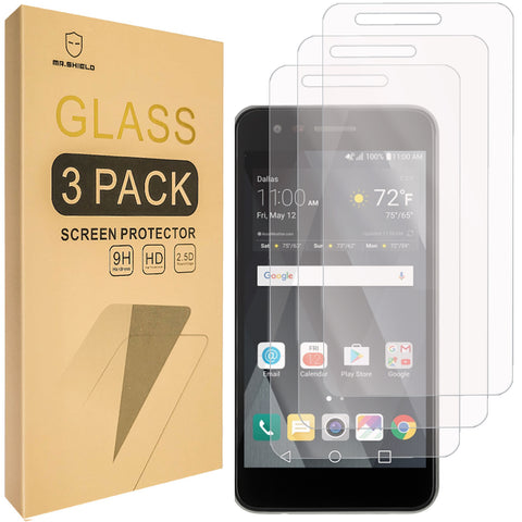 Mr.Shield [3-PACK] Designed For LG Phoenix 3 [Tempered Glass] Screen Protector [Japan Glass With 9H Hardness] with Lifetime Replacement