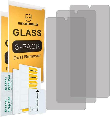 Mr.Shield [3-PACK] Privacy Screen Protector Compatible with LG Stylo 6 [Tempered Glass] [Anti Spy] Screen Protector with Lifetime Replacement