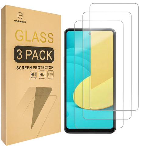 Mr.Shield [3er-Pack] Entwickelt für LG Stylo 7 / LG Stylo 7 5G [NUR 5G-Version] [Gehärtetes Glas] [Japanisches Glas mit 9H-Härte] Displayschutzfolie mit lebenslangem Ersatz