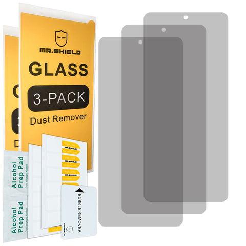 [3-PACK]-Mr.Shield Privacy Screen Protector Compatible with LG Stylo 7 [Tempered Glass] [Anti Spy] Screen Protector with Lifetime Replacement