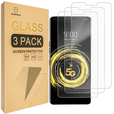 Mr.Shield [3-PACK] Designed For LG V50 ThinQ [Tempered Glass] Screen Protector [Japan Glass With 9H Hardness] with Lifetime Replacement