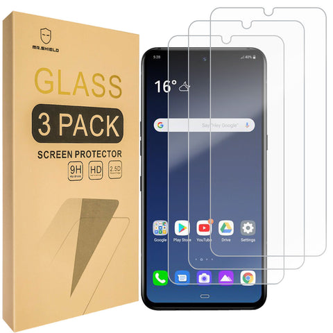 Mr.Shield [3er-Pack] Entwickelt für LG G9 ThinQ/LG V60 ThinQ [Gehärtetes Glas] [Japanisches Glas mit 9H-Härte] Displayschutzfolie mit lebenslangem Ersatz