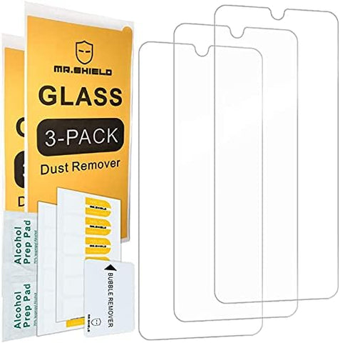 Mr.Shield [3er-Pack] Entwickelt für LG Xpression Plus 3 [Gehärtetes Glas] [Japanisches Glas mit 9H-Härte] Displayschutzfolie mit lebenslangem Ersatz