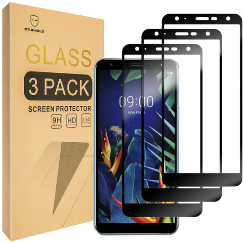 Mr.Shield [3-PACK] Designed For LG (Xpression Plus 2) [Japan Tempered Glass] [9H Hardness] [Full Cover] Screen Protector with Lifetime Replacement