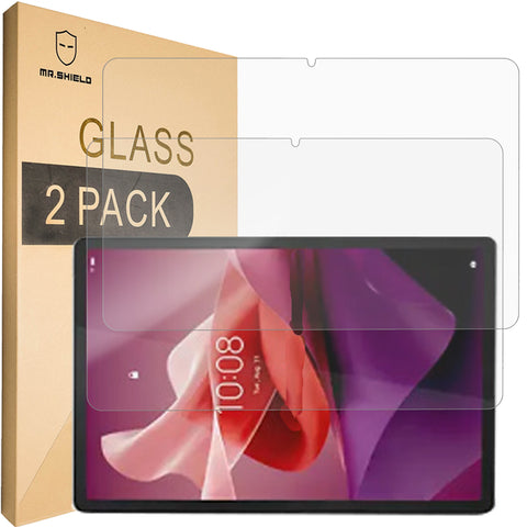 Mr.Shield [2-PACK] Screen Protector For Lenovo Tab P12 Tablet [Tempered Glass] [Japan Glass with 9H Hardness] Screen Protector with Lifetime Replacement