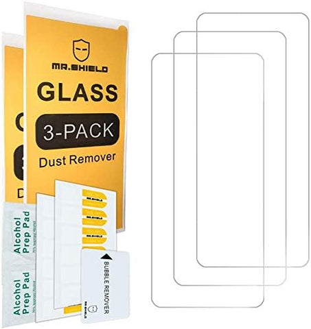 Mr.Shield [3-Pack] Designed For Motorola (MOTO G9 Plus) [270μ Glue Version] [Tempered Glass] Screen Protector with Lifetime Replacement