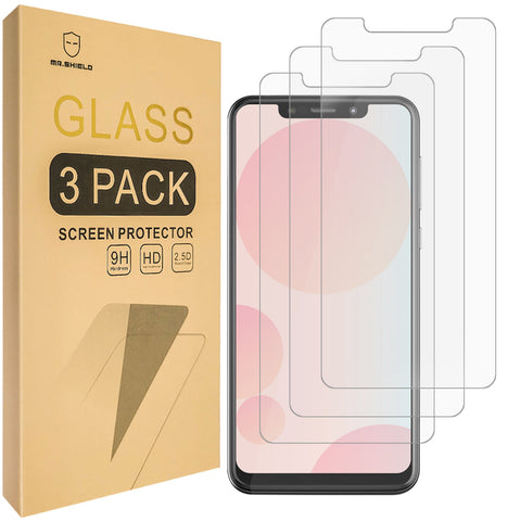 Mr.Shield [3-PACK] Designed For Motorola (Moto One) [Tempered Glass] Screen Protector [Japan Glass With 9H Hardness] with Lifetime Replacement