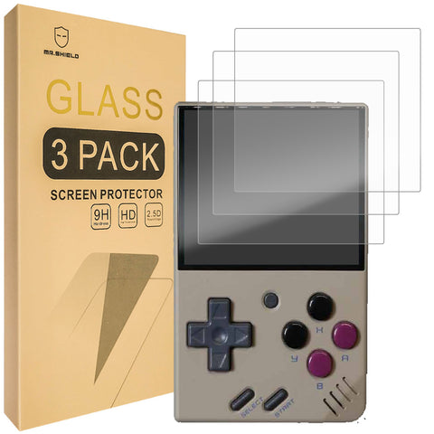 Mr.Shield [3-Pack] Screen Protector For Miyoo Mini+ / Miyoo Mini Plus [Tempered Glass] [Japan Glass with 9H Hardness] Screen Protector with Lifetime Replacement