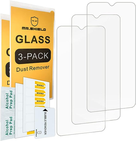 Mr.Shield [3-Pack] Designed For Motorola (Moto E7 Plus) / Moto E7 [Tempered Glass] [Japan Glass with 9H Hardness] Screen Protector with Lifetime Replacement