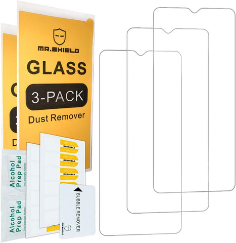 Mr.Shield [3-Pack] Designed For Motorola (Moto E7 Plus) [Tempered Glass] [Japan Glass with 9H Hardness] Screen Protector with Lifetime Replacement
