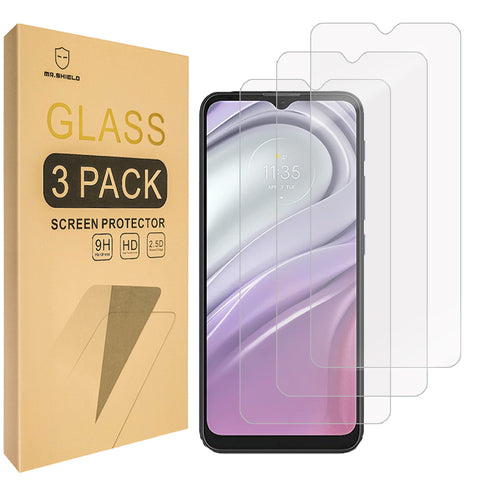 Mr.Shield [3-Pack] Designed For Motorola Moto G30 / Moto G50 [Tempered Glass] [Japan Glass with 9H Hardness] Screen Protector with Lifetime Replacement