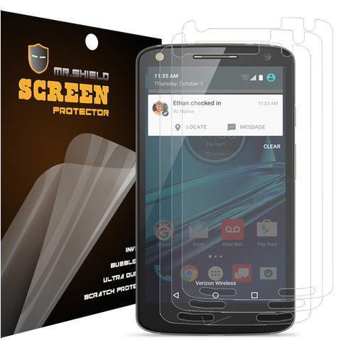 Mr.Shield Designed For Motorola Moto Droid Turbo 2 Premium Clear Screen Protector [3-PACK] with Lifetime Replacement