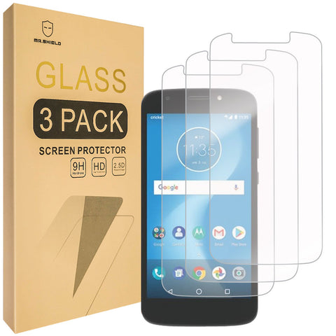 Mr.Shield [3-PACK] Designed For Motorola Moto E5 Play [Fit For Case] [Tempered Glass] Screen Protector [Japan Glass With 9H Hardness] with Lifetime Replacement