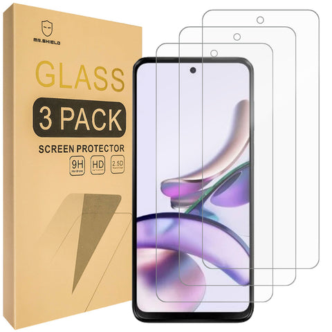 Mr.Shield Screen Protector Compatible with Motorola Moto G04 [Tempered Glass] [3-PACK] [Japan Glass with 9H Hardness]