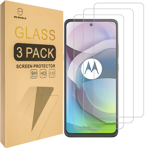 Mr.Shield [3er-Pack] Entwickelt für Motorola Moto One 5G Ace/Moto One 5G [Gehärtetes Glas] [Japanisches Glas mit 9H-Härte] Displayschutzfolie mit lebenslangem Ersatz